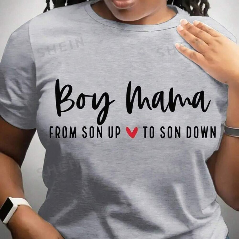 2/$30 Mother's Day Custom Mama Shirt Short Sleeve Tee Gray #9678